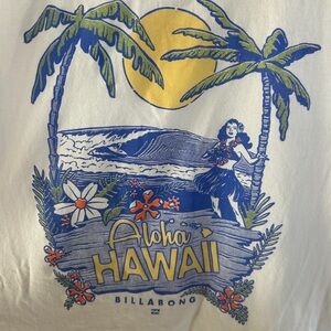 Billabong Aloha Hawaii Surf Tee - Blue and Yellow